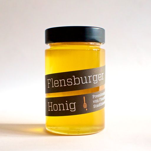 Flensburger Honig, pressed honey coming from urban beekeeping in Flensburg