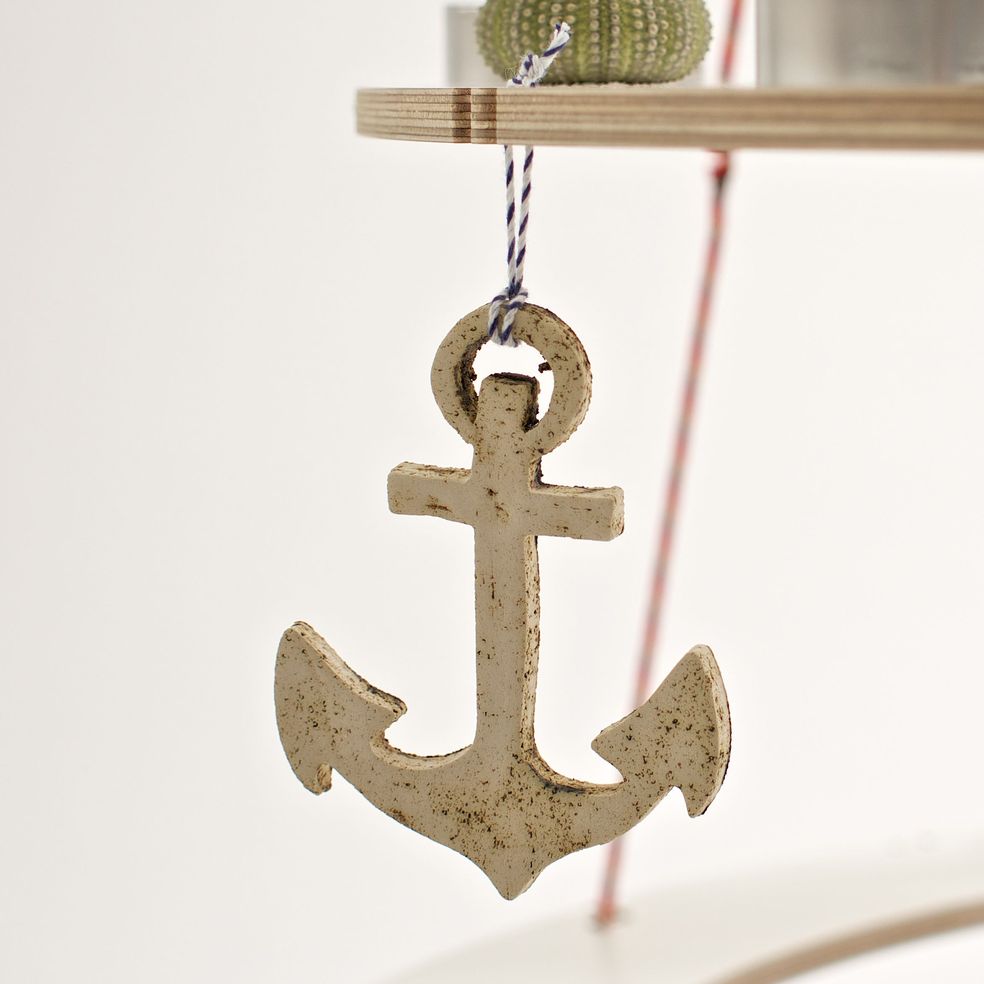 Decorated in maritime style with anchor